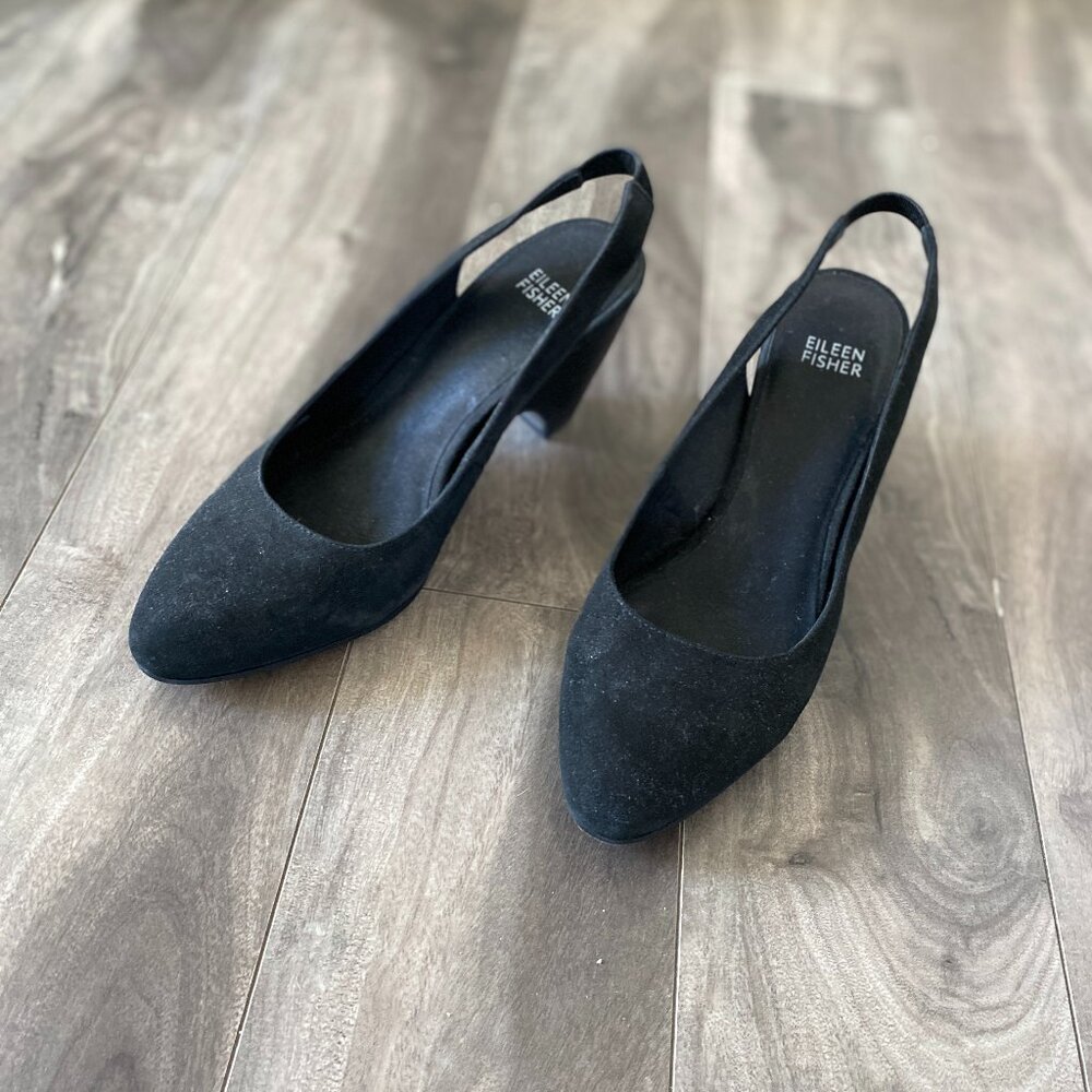 Eileen Fisher sling-back mid heel